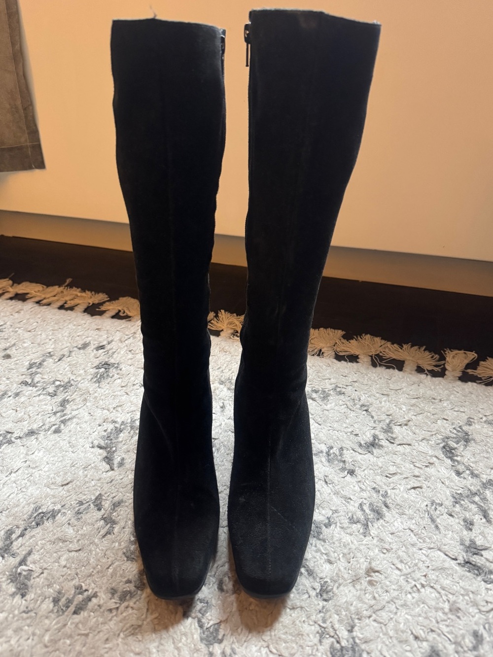 La CANADIENNE Black Waterproof Knee-High Suede Boots